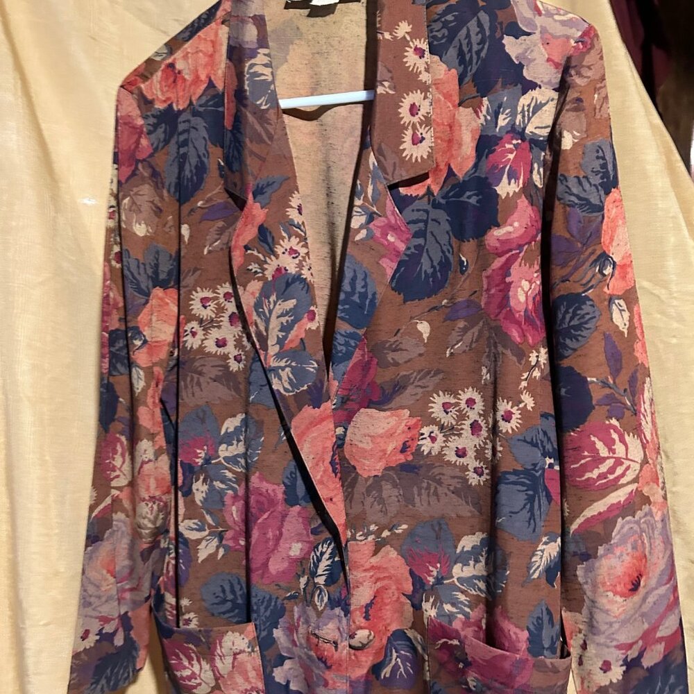 Vintage Fall Leaves Illustratione Blazer